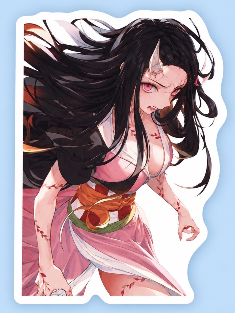 Nezuko Kamado | Demon Slayer Awakened Demon Form | Anime Sticker | 5/$10